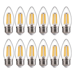 FLSNT B11 E26 candle bulb in chandelier setting with energy efficiency