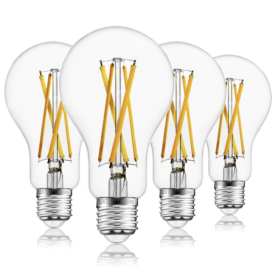 FLSNT box front view showing a 4-pack of energy-efficient bulbs.