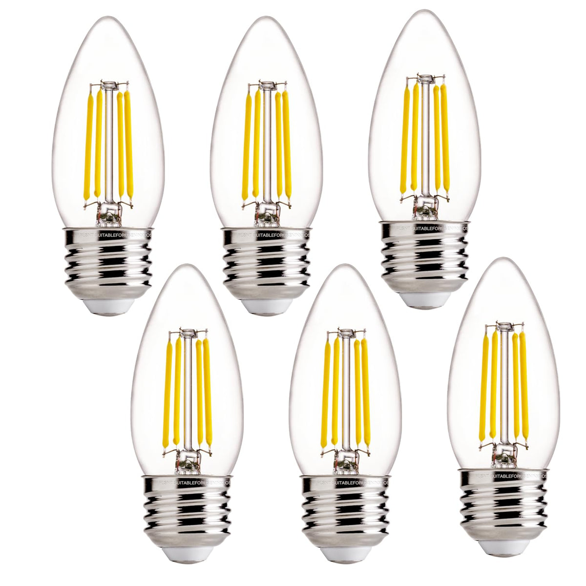 FLSNT dimmable LED B11 E26 chandelier bulb for hallway ambience