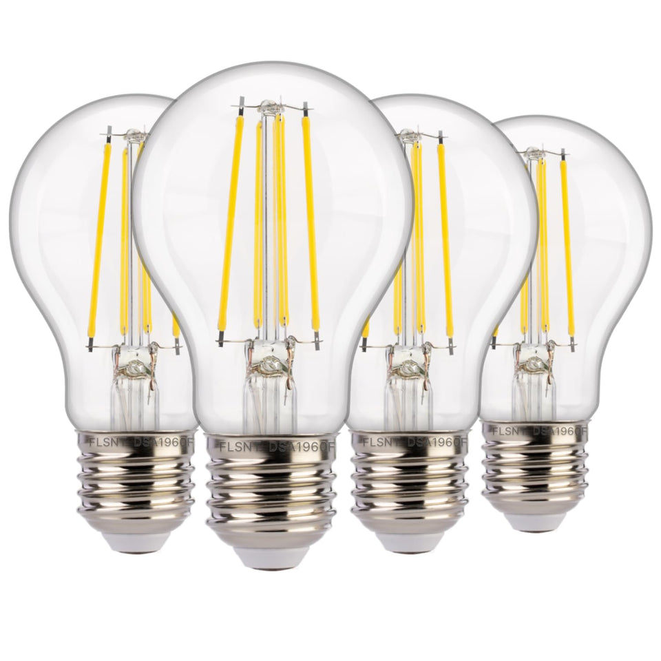 FLSNT Dusk-to-Dawn outdoor sensor A19 bulb pack providing automatic garden lighting