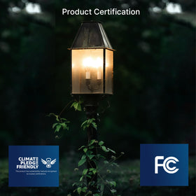 E12 base fits many outdoor fixtures without obstructing light