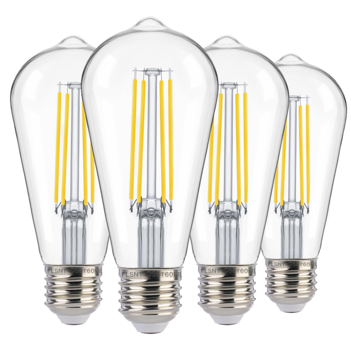 FLSNT Dusk-to-Dawn ST19 bulb four-pack illuminates outdoor spaces automatically at night