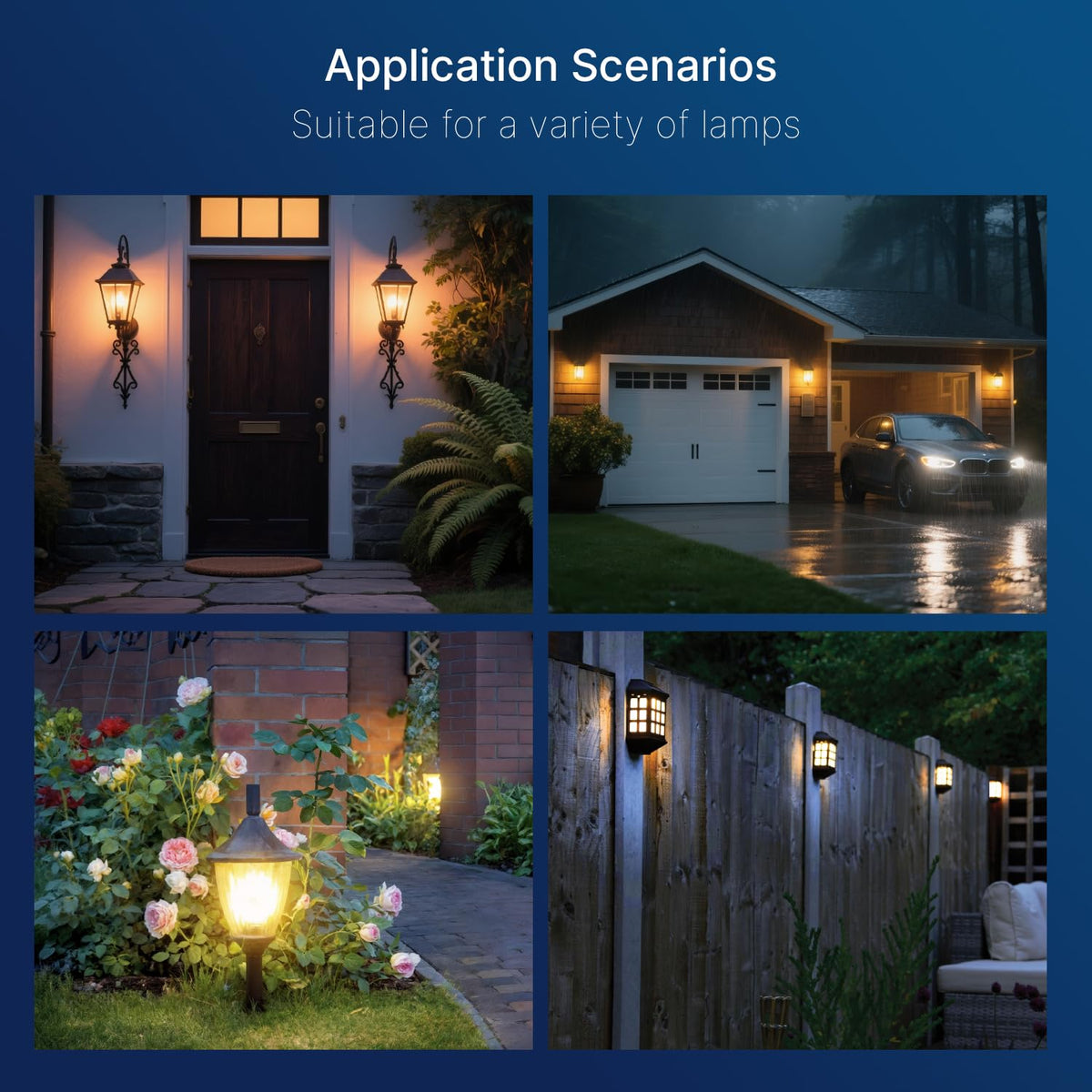 FLSNT Dusk to Dawn ST19 garden lighting with low heat