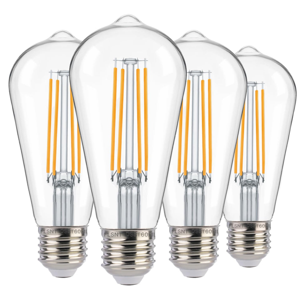 FLSNT Dusk-to-Dawn ST19 LED bulb with sensor for automatic outdoor lighting