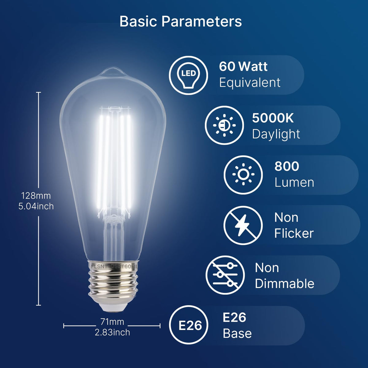 FLSNT Easy to install exterior bulb fits most fixtures for instant ambiance