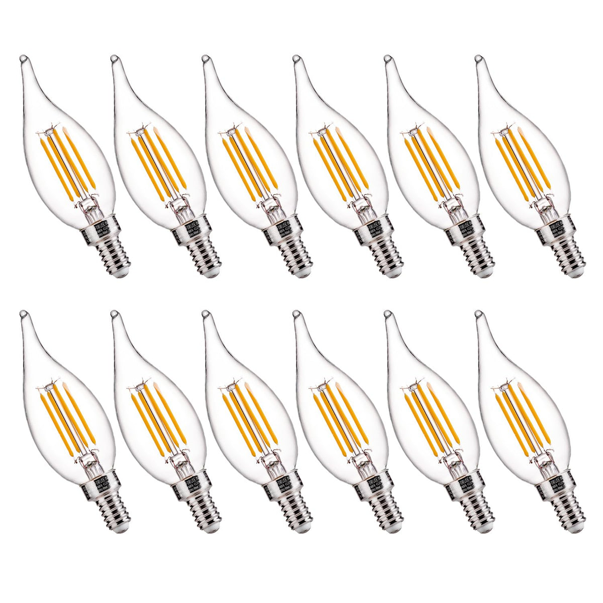 FLSNT LED candelabra bulb dimmable 2700K soft white glow for cozy interiors