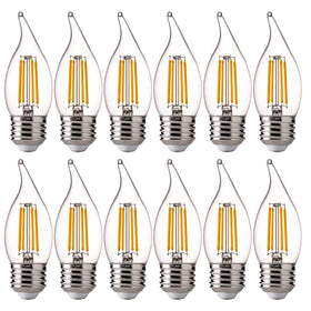 FLSNT LED flame-tip bulbs front view showing energy efficiency for home lighting