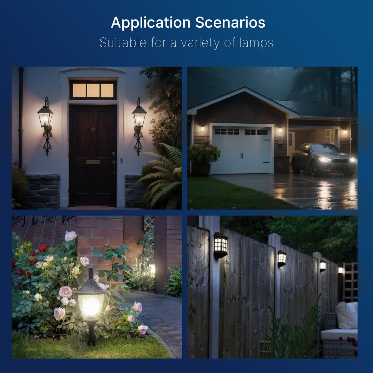 FLSNT Outdoor garden driveway patio lighting with easy screw-in installation