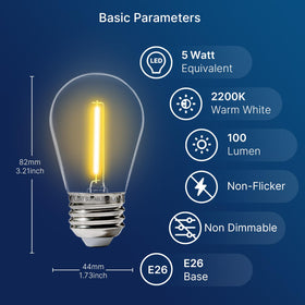 FLSNT outdoor waterproof S14 bulbs ensure reliable illumination in weather-exposed setups.
