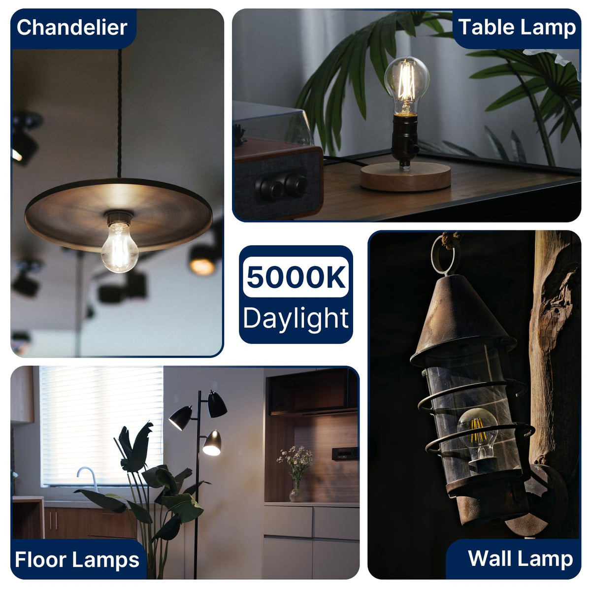 FLSNT pack of four LED bulbs for instant replacement in multiple rooms