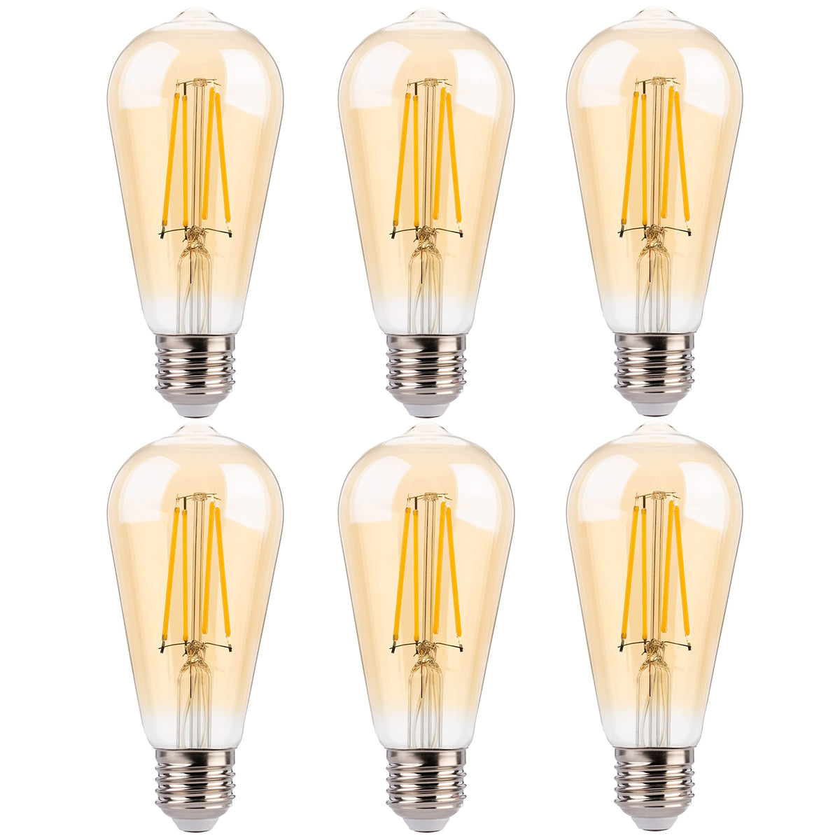 FLSNT ST19 amber glass bulb emphasizing vintage glow for cozy dining spaces.
