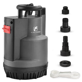 FluentPOWER sump pump front view for reliable automatic drainage