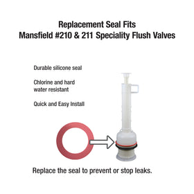 Fluidmaster 510M flush valve seal compatible with Mansfield 210 and 211