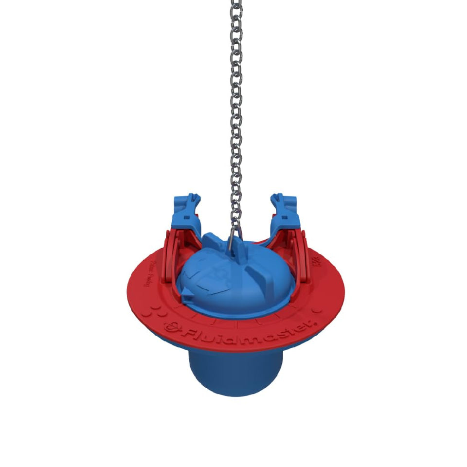 Fluidmaster 523A-009-T4 universal toilet flapper for 2in and 3in valves, helps prevent leaks.