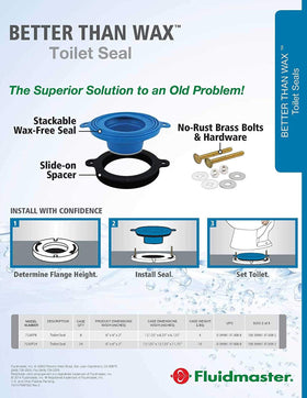 Fluidmaster 7530P8 leak-prevention features reduce drips and mess.
