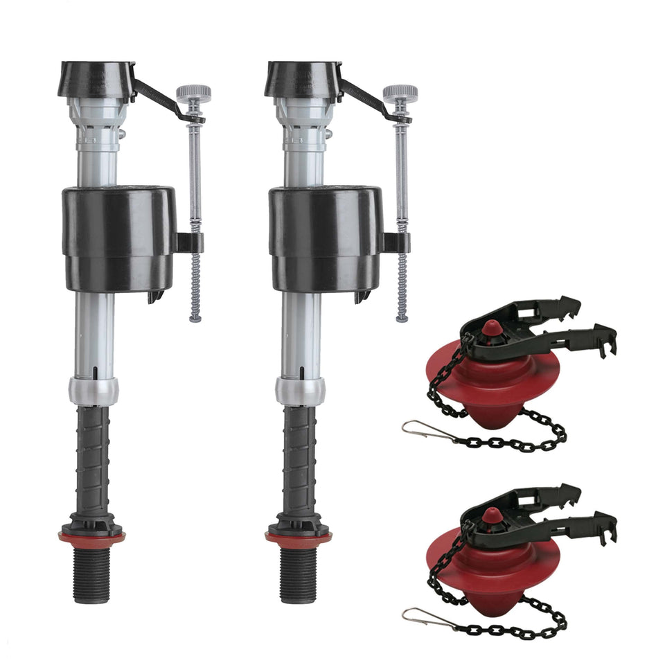 Fluidmaster K-400A-5004 fill valve with adjustable height for most toilets.