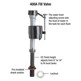 Fluidmaster chrome Mansfield tank lever replacement with durable finish