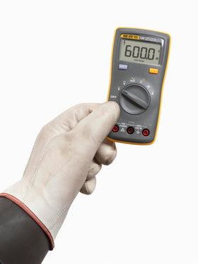 Fluke 106 compact palm-size DMM side view showing portability