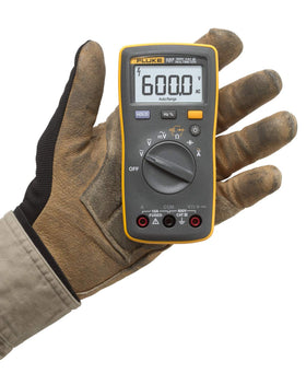 Fluke 107 kit with batteries, strap, and warranty for confident ownership.