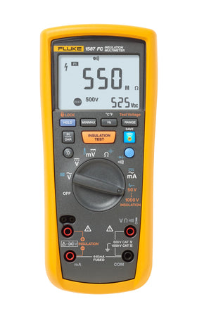 Fluke 1587 FC front panel display with real-time diagnostics