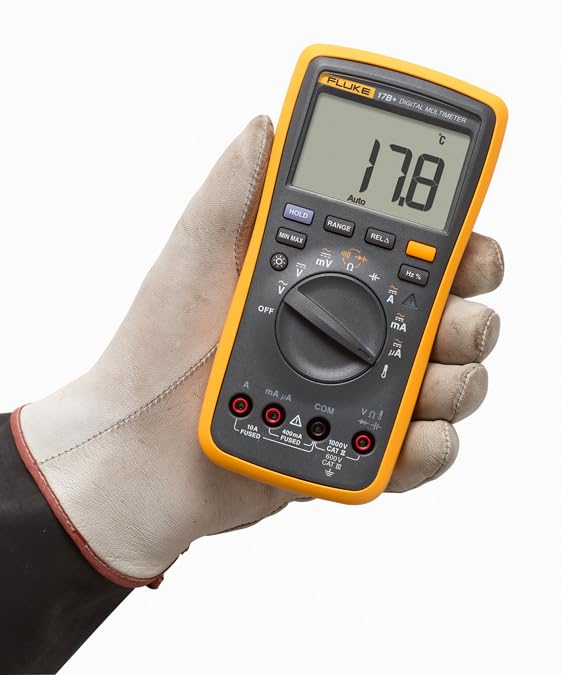 Fluke 17B+ current testing up to 10A for versatile electrical work