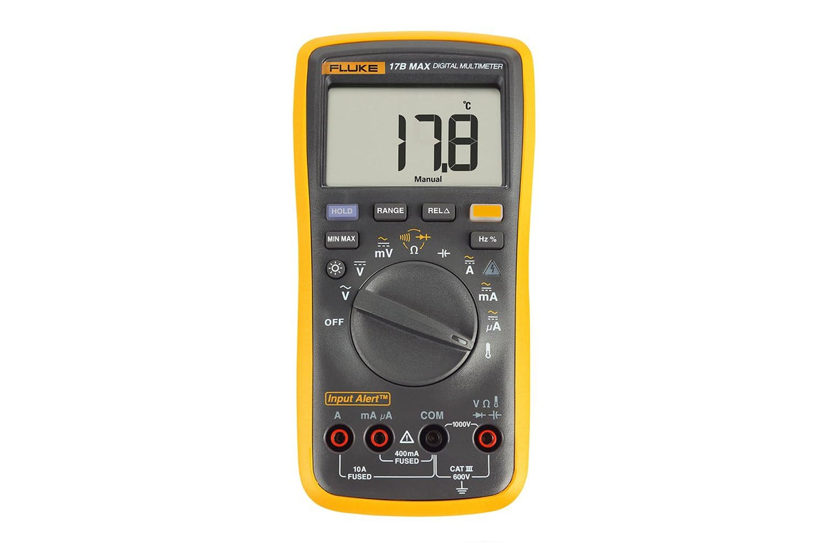 Fluke 17B+ front display for quick field testing and reliable readings