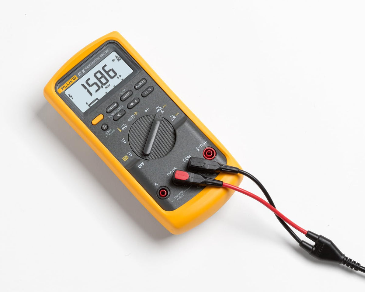 Fluke 87V peak capture highlights short-term intermittent events