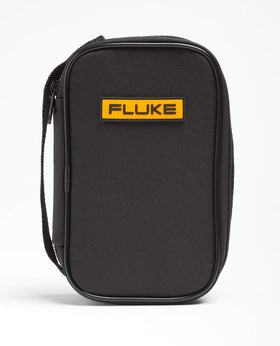 Fluke C35 case showing Velcro strap secures tools during transport