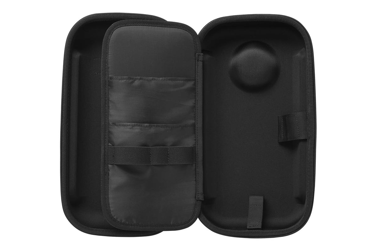 Fluke C37XT case with hinged divider open showing secure tool arrangement
