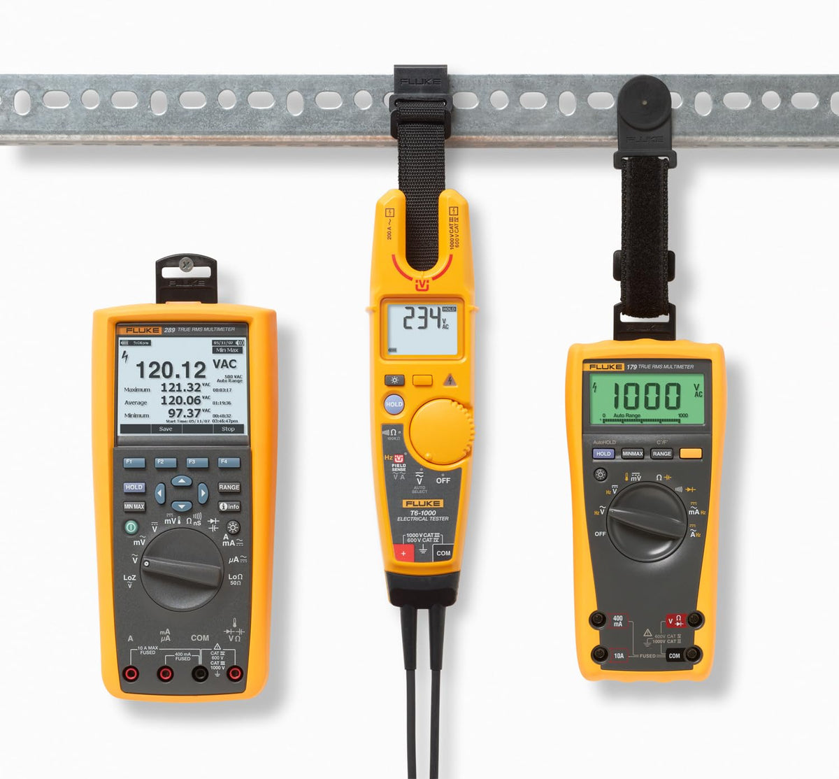 Fluke TPAK Hook and Loop Strap enables quick, stable mounting.