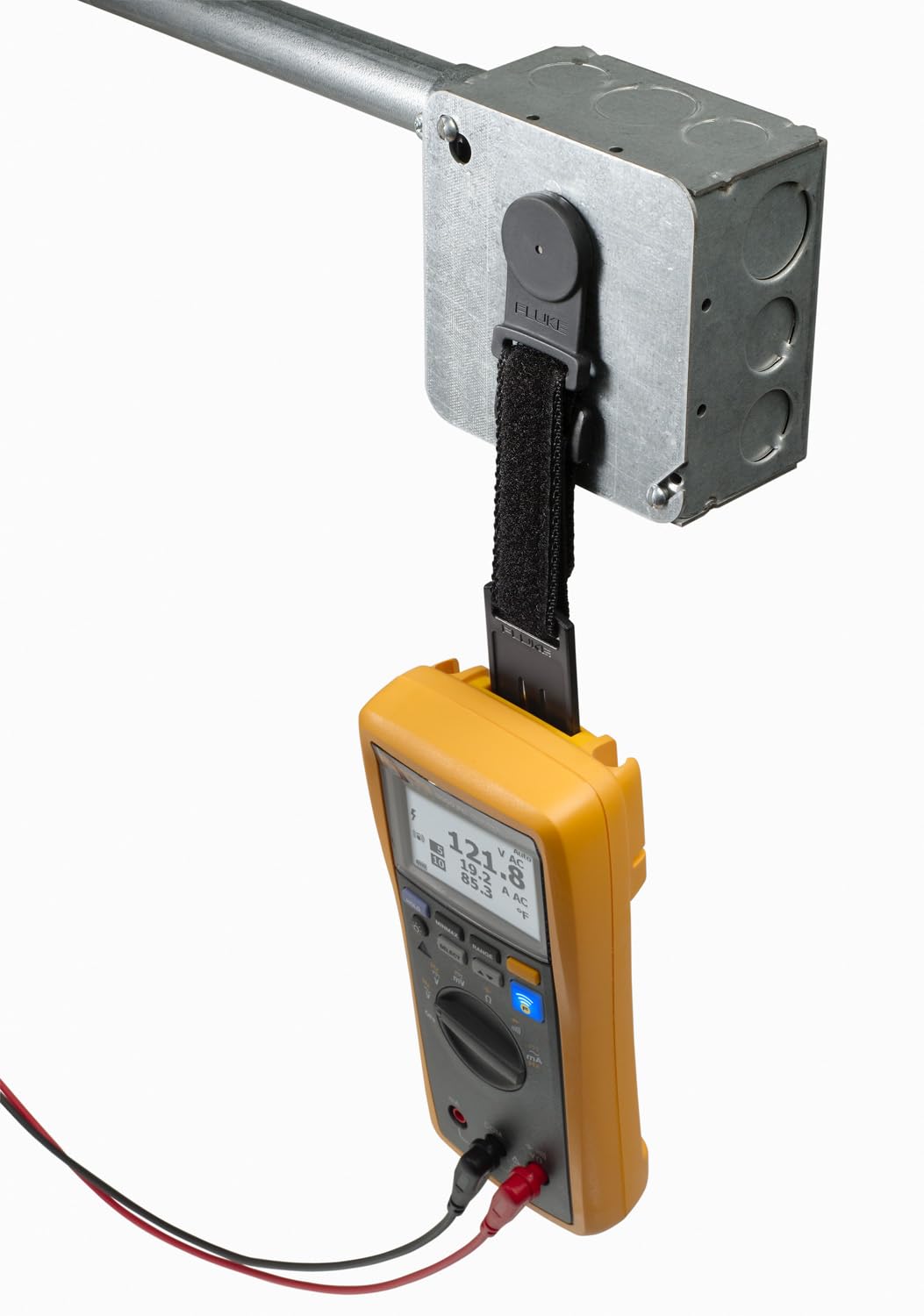 Fluke TPAK Hook Hanger for non-magnetic surfaces.