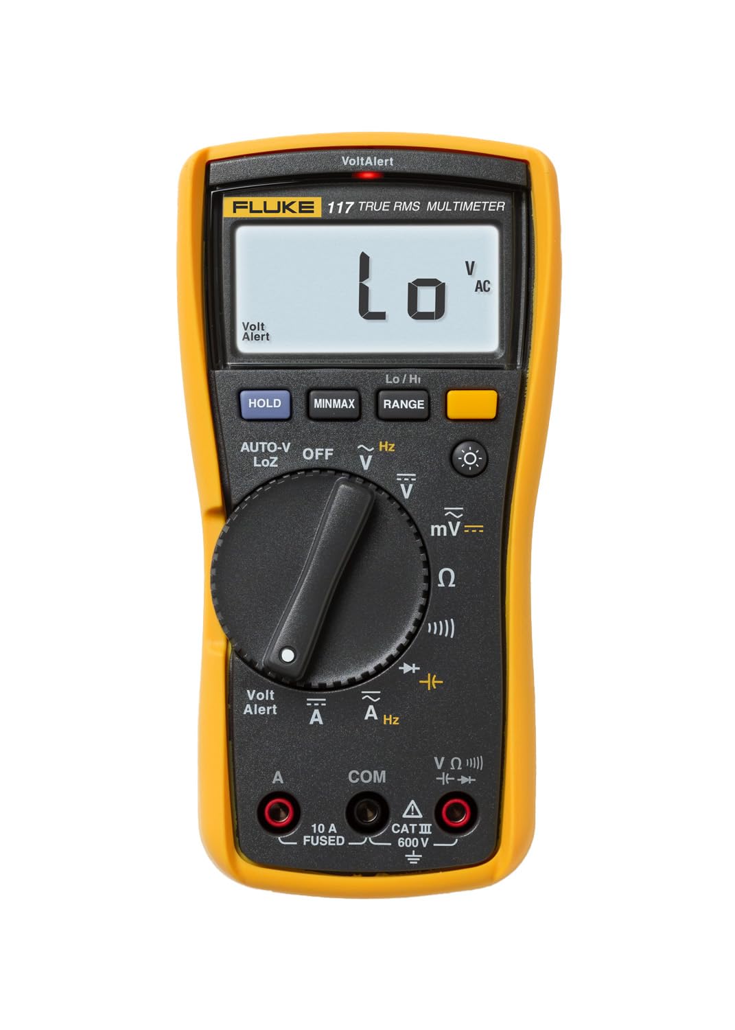 Fluke 117 with VoltAlert non-contact voltage detection for quick safety checks.