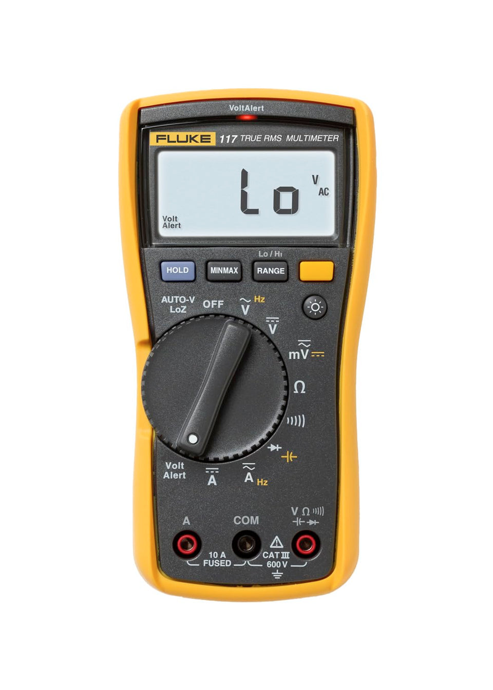Fluke 117 with VoltAlert non-contact voltage detection for quick safety checks.