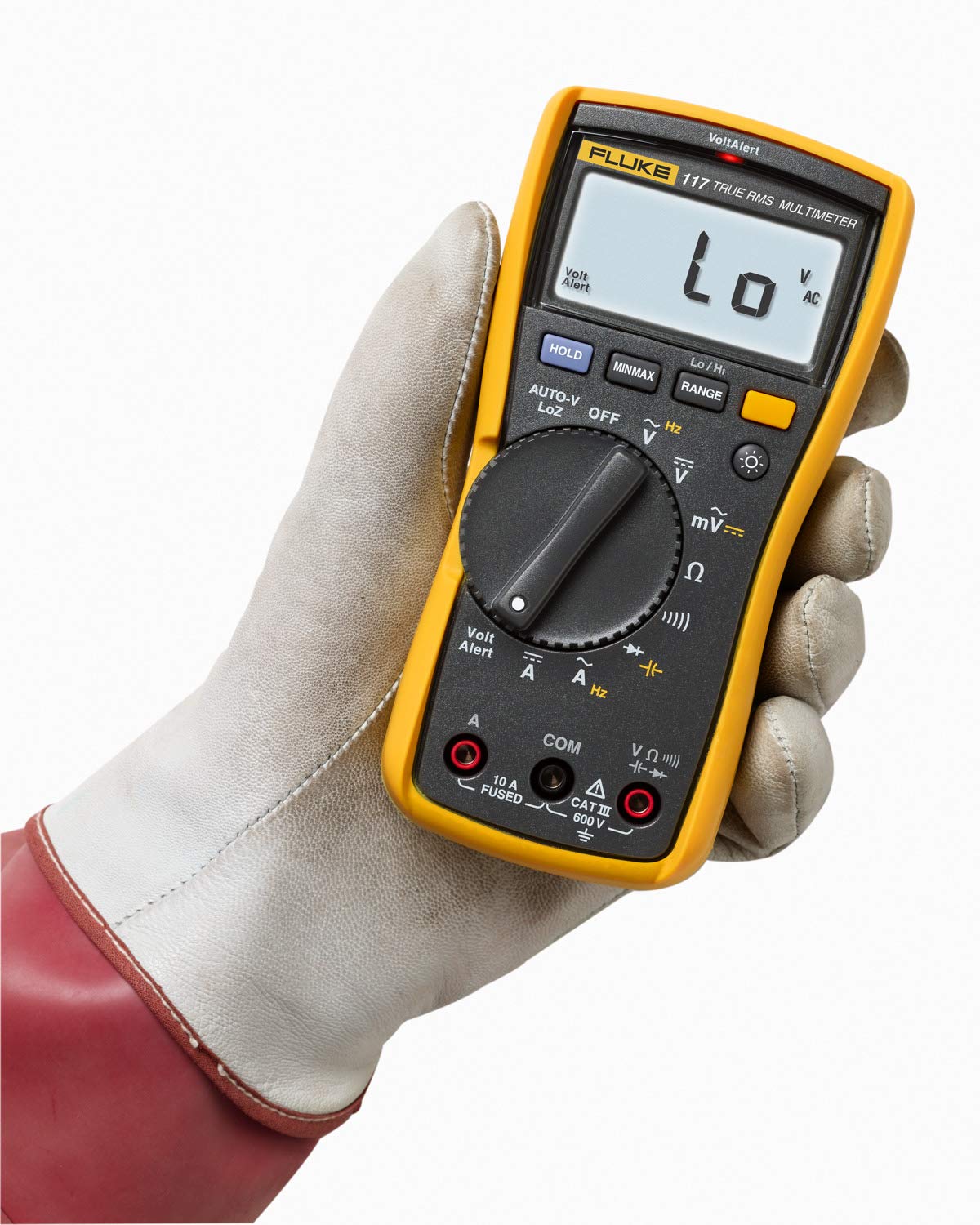 Fluke 117 True RMS display provides reliable results with non-linear loads.