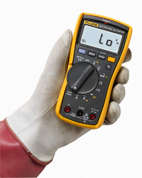 Fluke 117 True RMS display provides reliable results with non-linear loads.
