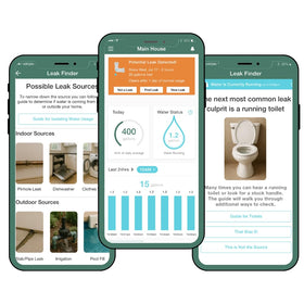 Flume 2X water monitor overview shows real-time usage and alerts