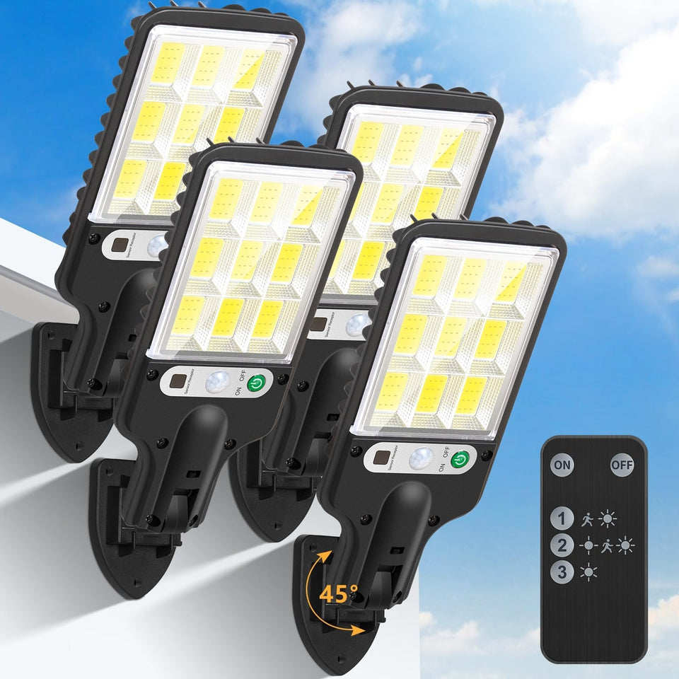 Flumy outdoor street lights remote control enable easy dusk-to-dawn operation.