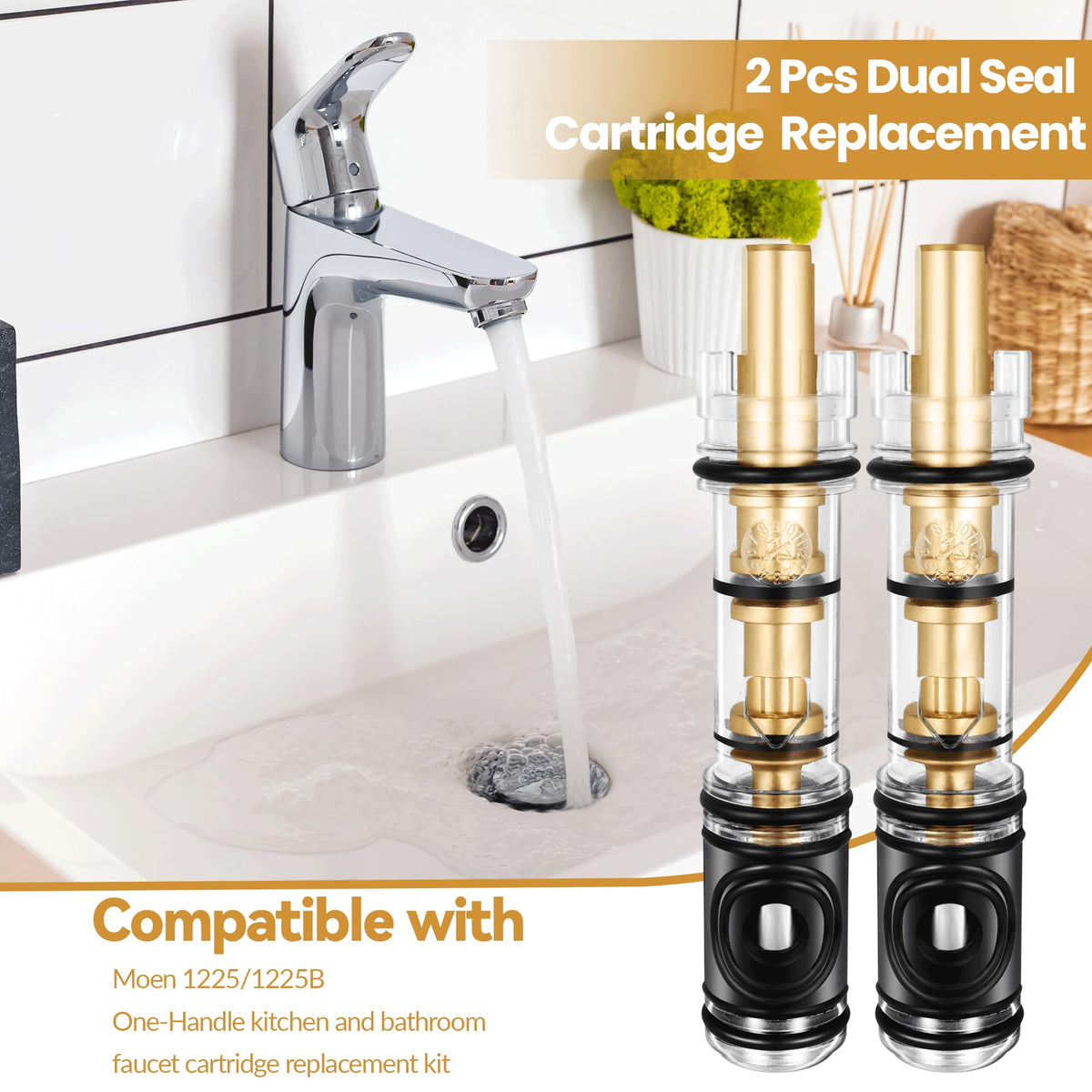 Fluronic 1225b shower cartridge kit improves faucet performance with easy swap