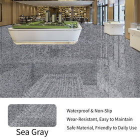 Flurose gray epoxy coating on floor showing non-slip texture