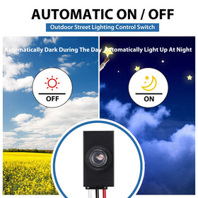 Flutesan dusk-to-dawn sensor head close-up shows compact design