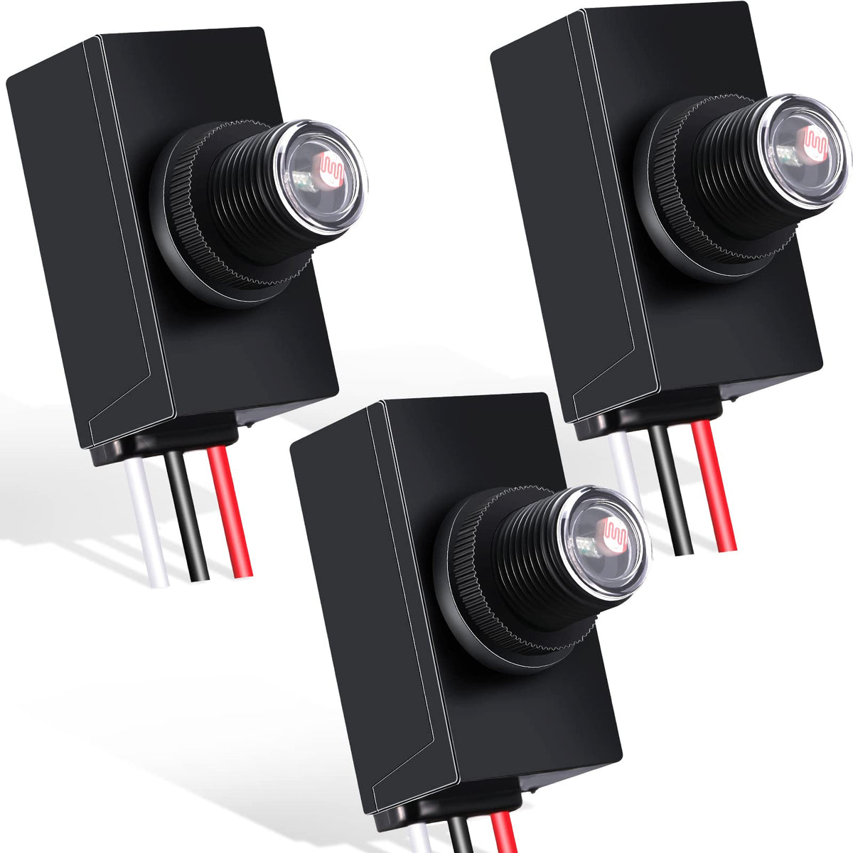 Flutesan dusk-to-dawn sensor packaging shown for easy outdoor lighting upgrades