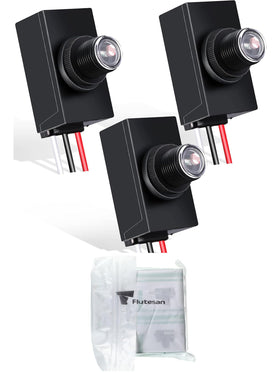 Flutesan dusk-to-dawn sensor installed on a post light