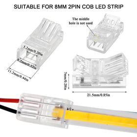 Flutesan LED connector transparent shell enables visibility and precise fit.