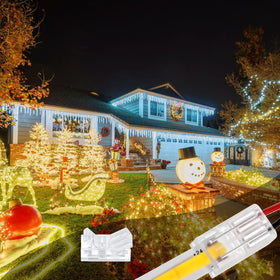 Flutesan LED strip connector applications across home and office environments.