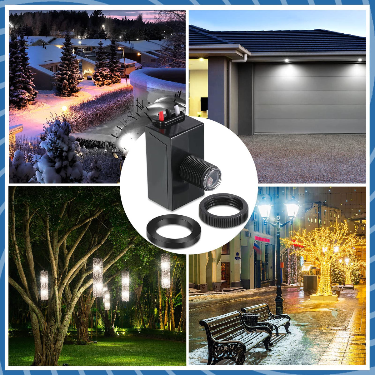 Flutesan six-pack outdoor light-control kit for safer walkways