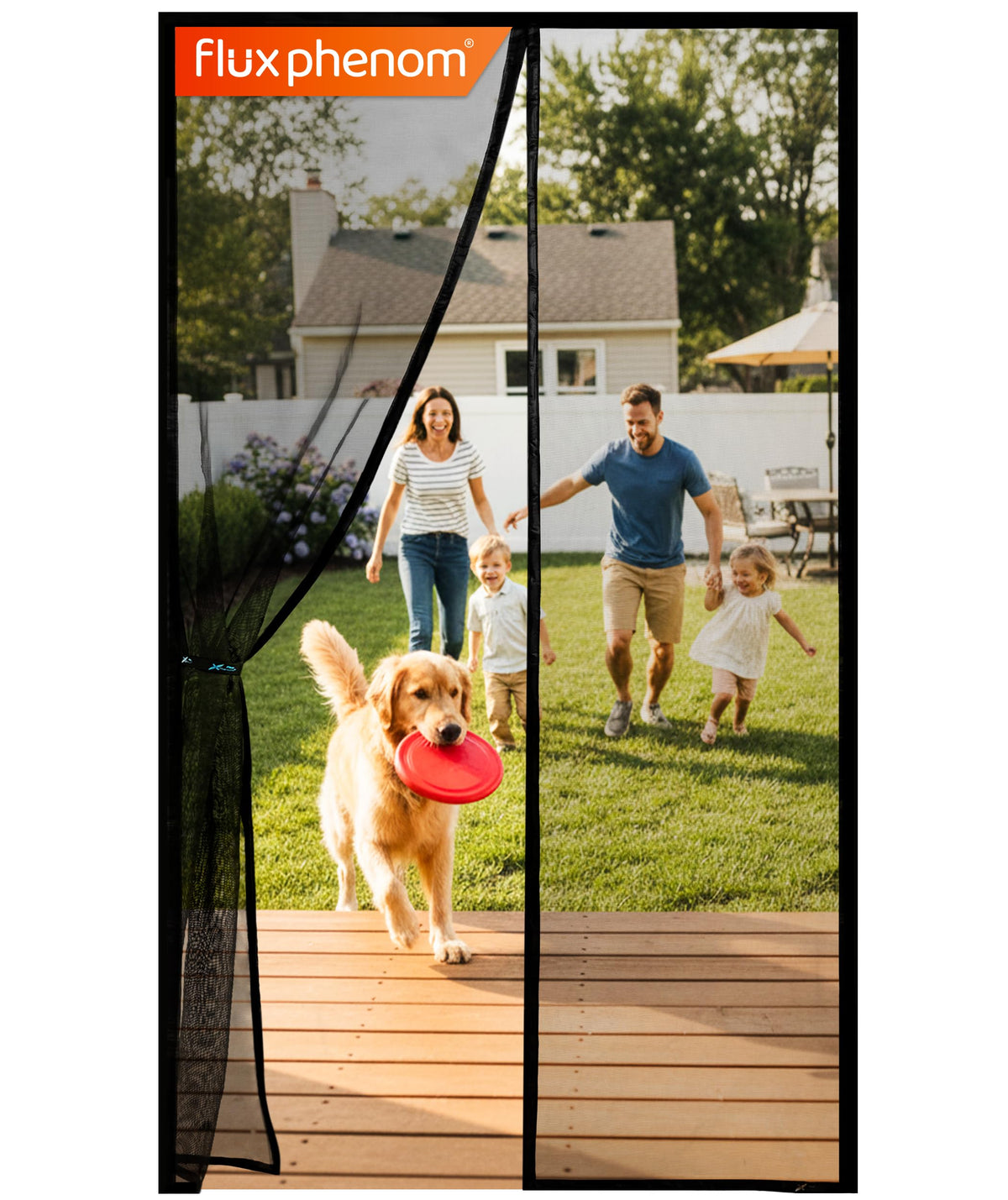 Flux Phenom magnetic screen door installation closeup for quick renter-friendly setup.