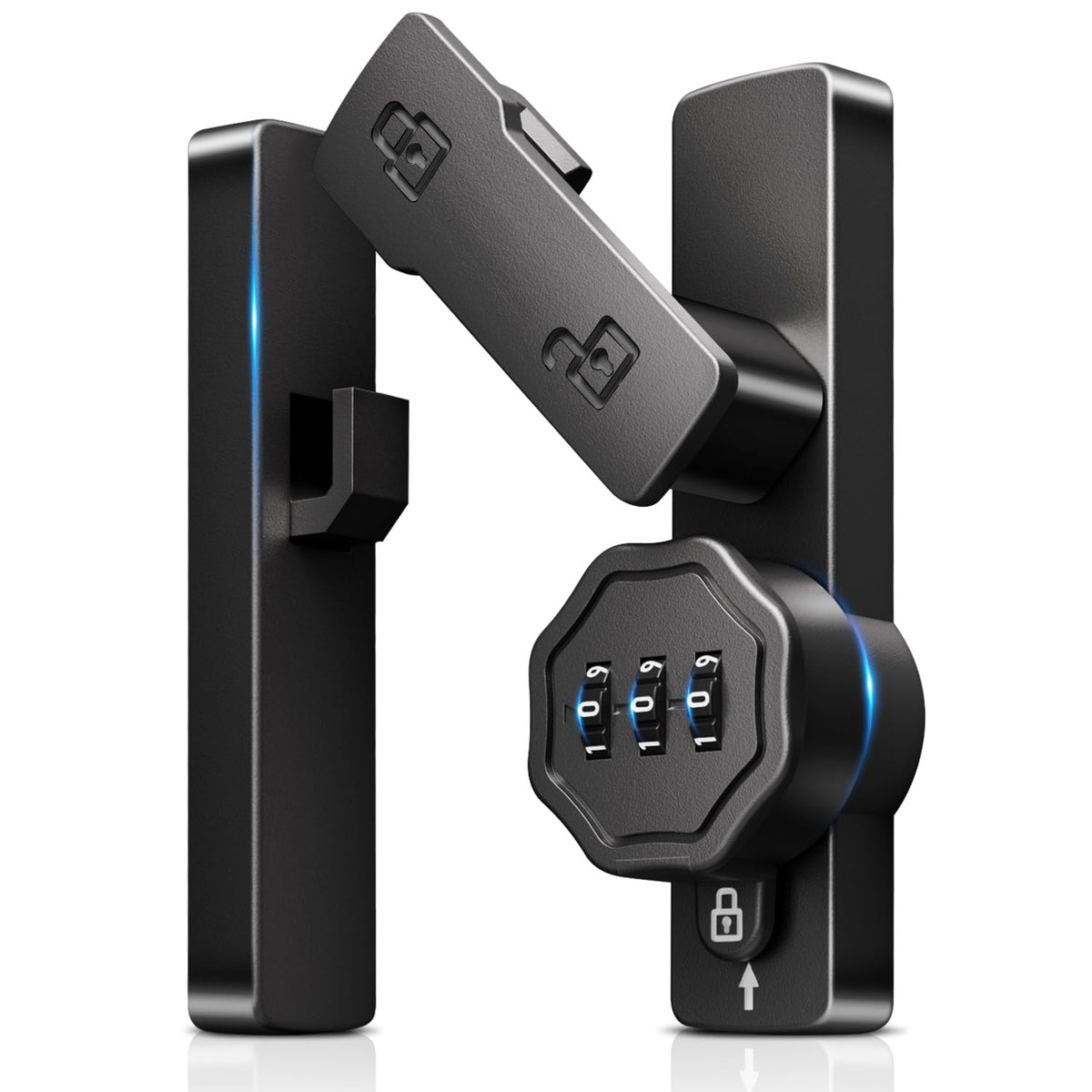 Flwrse barn door lock with 3-digit password for secure keyless access