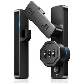 Flwrse barn door lock with 3-digit password for secure keyless access