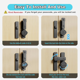 Flwrse door hardware features easy 90° or 180° installation