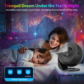 FlyEagle Galaxy Projector 360-degree rotation covering the ceiling area